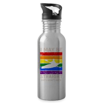 Canoeing LGBT Rights - Water bottle with straw - silver - Right