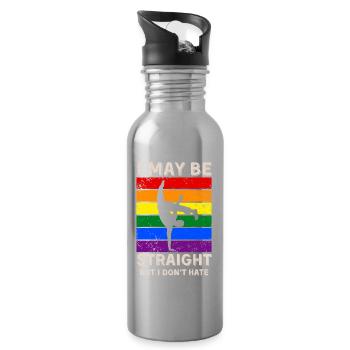 Capoeira Droits LGBT - Gourde avec paille intégrée - argent clair - Droite