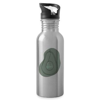 Avocado Boy - Trinkflasche mit integriertem Trinkhalm - Lightsilver - Rechts