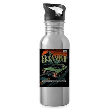 El Camino Vintage Comic - Water bottle with straw - silver - Right