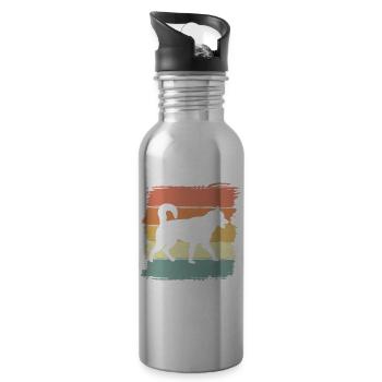 Husky Retro - Trinkflasche mit integriertem Trinkhalm - Lightsilver - Rechts