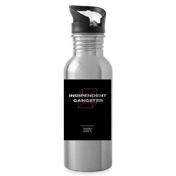 Indipendent Gangster Design - Water bottle with straw - silver - Right