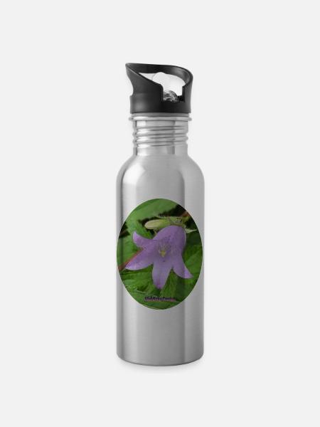 Summer Bell - Water bottle with straw - silver