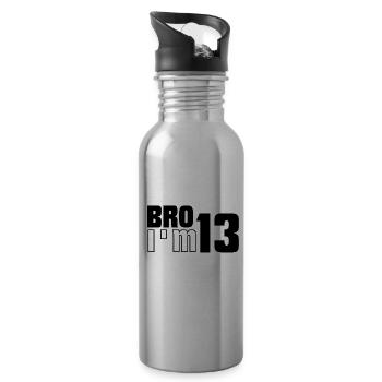 bro i m 13 - Trinkflasche mit integriertem Trinkhalm - Lightsilver - Rechts