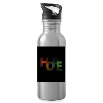 Hope - Trinkflasche mit integriertem Trinkhalm - Lightsilver - Rechts