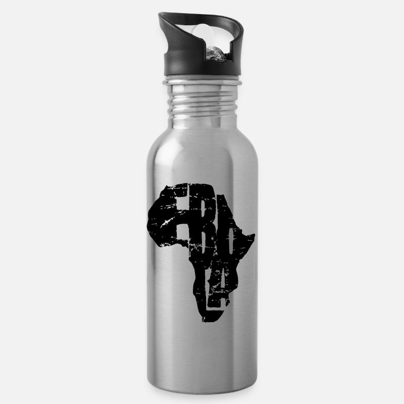 Ebola - Water bottle with straw - silver