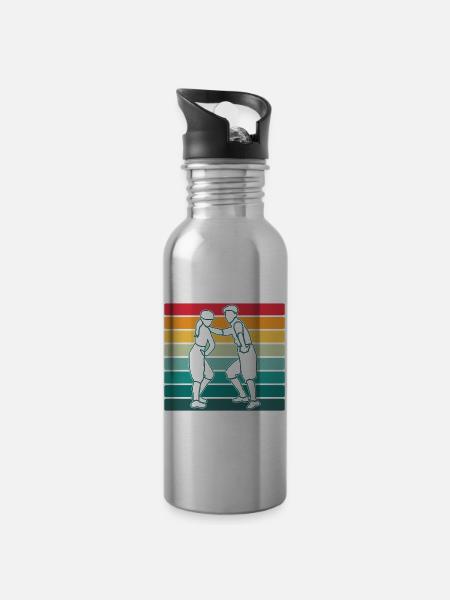 Stepptanz - Trinkflasche mit integriertem Trinkhalm -