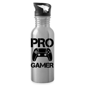 Pro Gamer - Water bottle with straw - silver - Right