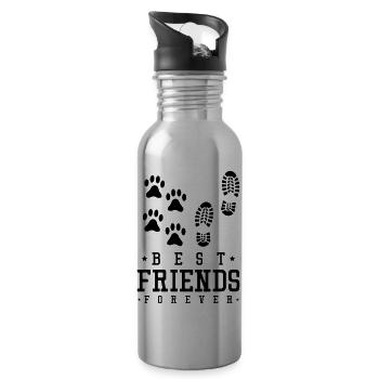Best Friends Forever 01 - Water bottle with straw - silver - Right