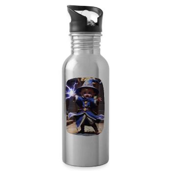 Hocus Pocus Boy - Water bottle with straw - silver - Right