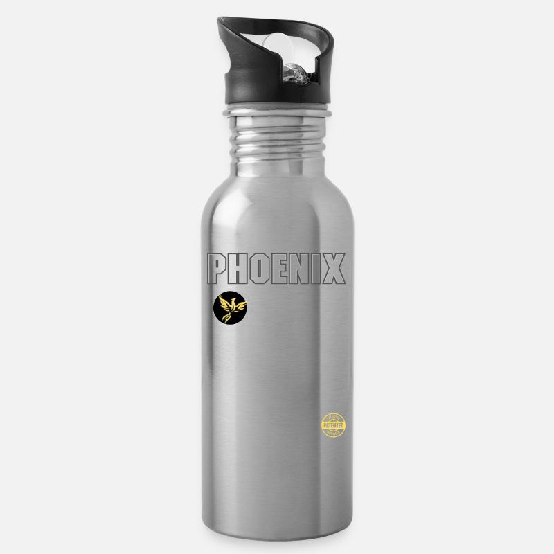 Moteur PHOENIX - Gourde avec paille intégrée - argent clair