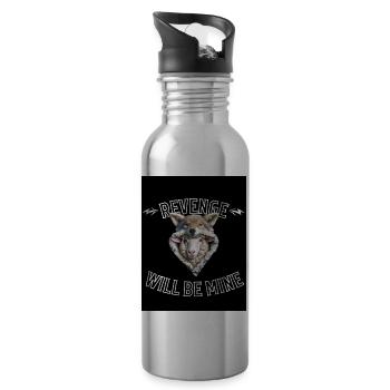 Revenge will be mine - Water bottle with straw - silver - Right