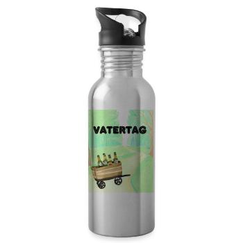 Vatertag - Trinkflasche mit integriertem Trinkhalm - Lightsilver - Rechts