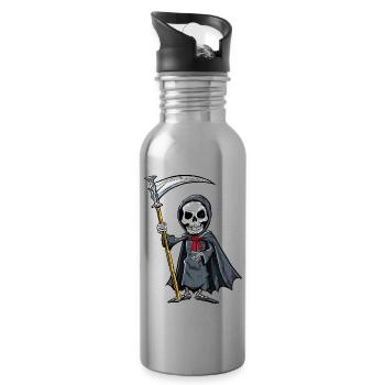 la petite mort en personne - Faucheuse - Gourde avec paille intégrée - argent clair - Droite