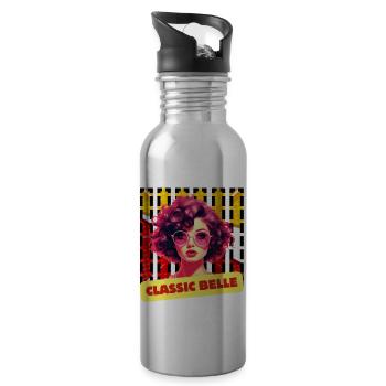 Classic Belle - Water bottle with straw - silver - Right