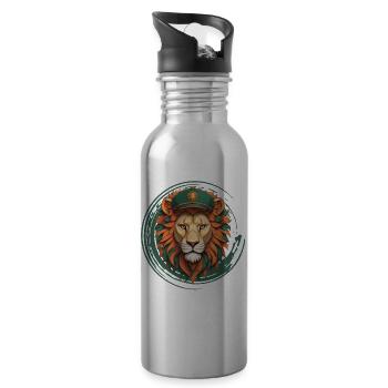 Rule the Jungle - Water bottle with straw - silver - Right