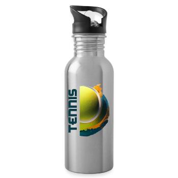 L’ du tennis - Gourde avec paille intégrée - argent clair - Droite