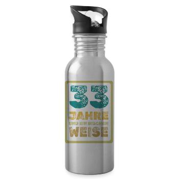 Age 33 - Water bottle with straw - silver - Right