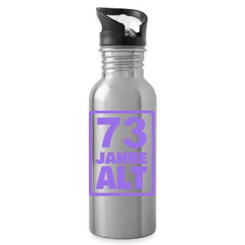 73 - Water bottle with straw - silver - Right