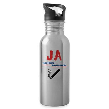 RAUCHER - Trinkflasche mit integriertem Trinkhalm - Lightsilver - Rechts