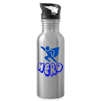 Hero - Water bottle with straw - silver - Right