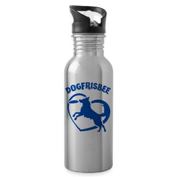 Dogfrisbee - Disk Dog - Trinkflasche mit integriertem Trinkhalm - Lightsilver - Rechts