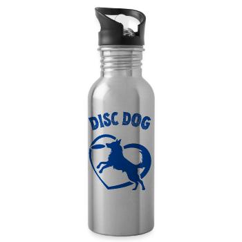 Disc Dog - Water bottle with straw - silver - Right