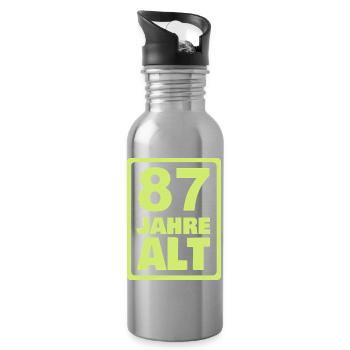 Alt 87 - Trinkflasche mit integriertem Trinkhalm - Lightsilver - Rechts