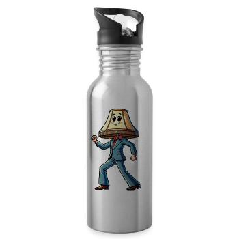 Saturday Night Lamp - Water bottle with straw - silver - Right
