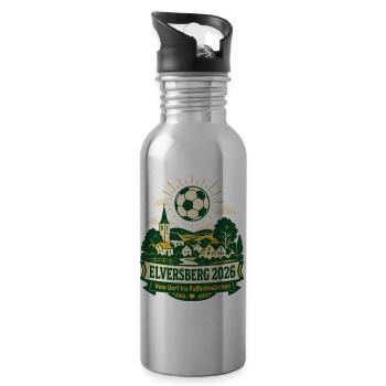 Elversberg 2026 – Vom Dorf ins Fußballmärchen - Trinkflasche mit integriertem Trinkhalm - Lightsilver - Rechts