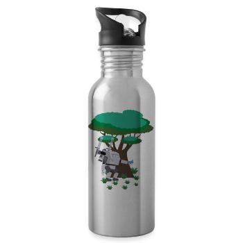Mech - Trinkflasche mit integriertem Trinkhalm - Lightsilver - Rechts