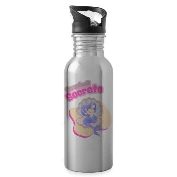 Geheimnis der Muschel - Trinkflasche mit integriertem Trinkhalm - Lightsilver - Rechts