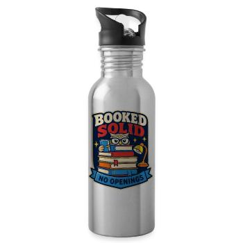 Booked Solid – No available dates - Water bottle with straw - silver - Right
