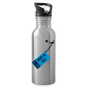 Made in Italy - Water bottle with straw - silver - Right