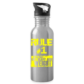Rule no 1 - Trinkflasche mit integriertem Trinkhalm - Lightsilver - Rechts