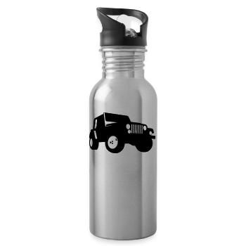 Jeep - Geländewagen - Trinkflasche mit integriertem Trinkhalm - Lightsilver - Rechts