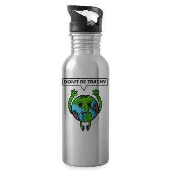 environnement - Gourde avec paille intégrée - argent clair - Droite