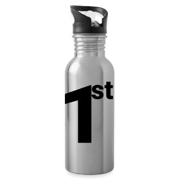America-First - Trinkflasche mit integriertem Trinkhalm - Lightsilver - Rechts