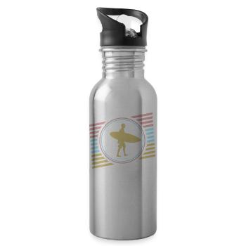 Surfer - Trinkflasche mit integriertem Trinkhalm - Lightsilver - Rechts