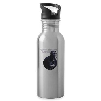 Cane Corso Attention Chien Moloss Cadeau - Gourde avec paille intégrée - argent clair - Droite