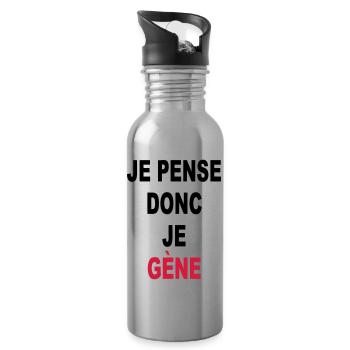 Daher denke ich, ich GENE - Trinkflasche mit integriertem Trinkhalm - Lightsilver - Rechts