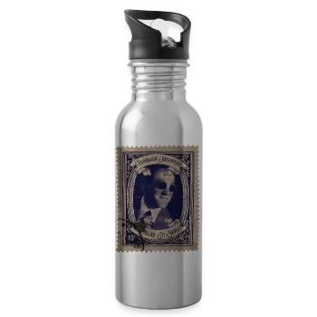 Estampa: Carlos Di Sarli - Water bottle with straw - silver - Right