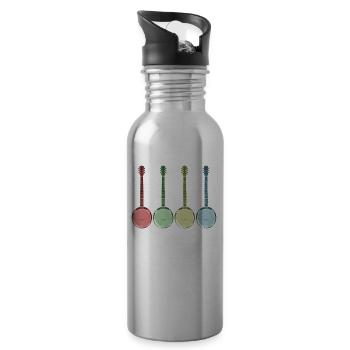 Banjo - Trinkflasche mit integriertem Trinkhalm - Lightsilver - Rechts