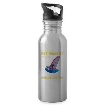 Windsurfer Windsurfing Ocean Summer Gift - Gourde avec paille intégrée - argent clair - Droite