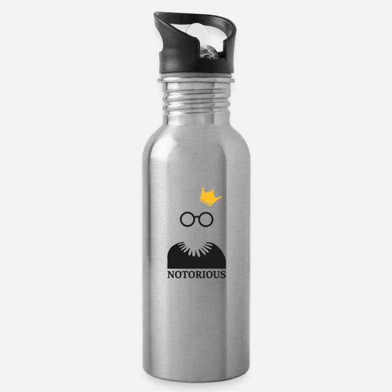 Ruth Bader Ginsberg Notorious RBG Geschenk dissent - Trinkflasche mit integriertem Trinkhalm - Lightsilver