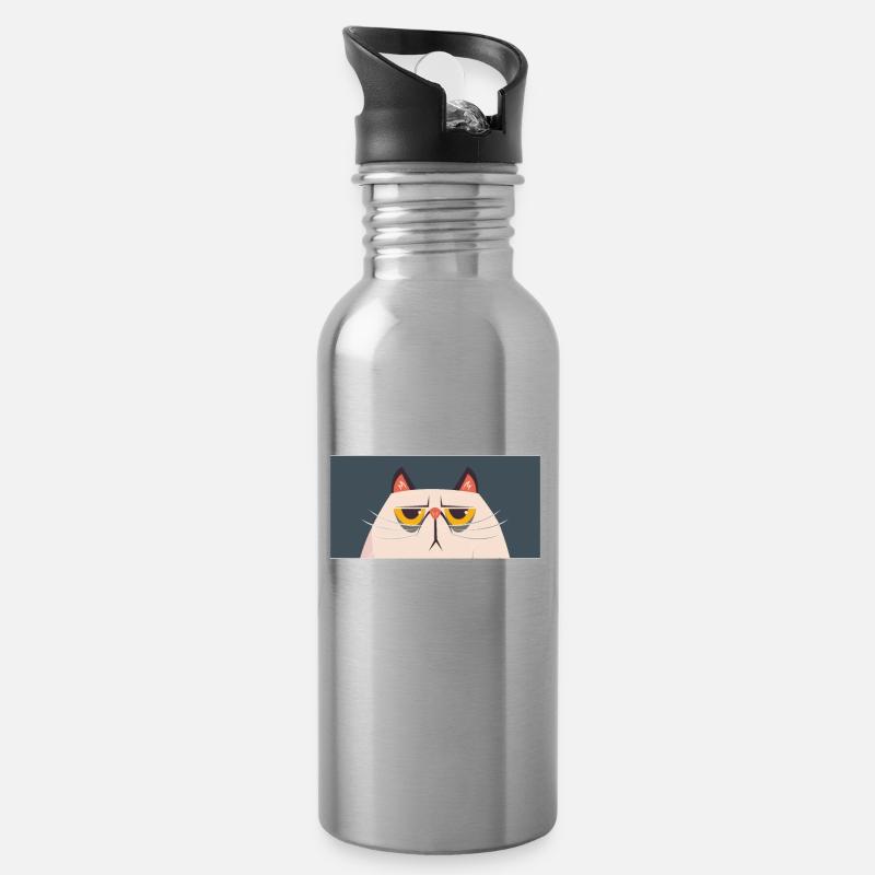 Netter Versuch Schrödinger Physik Physiker - Trinkflasche mit integriertem Trinkhalm - Lightsilver