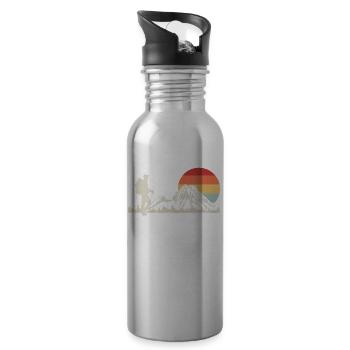 Wandern Wanderer - Trinkflasche mit integriertem Trinkhalm - Lightsilver - Rechts