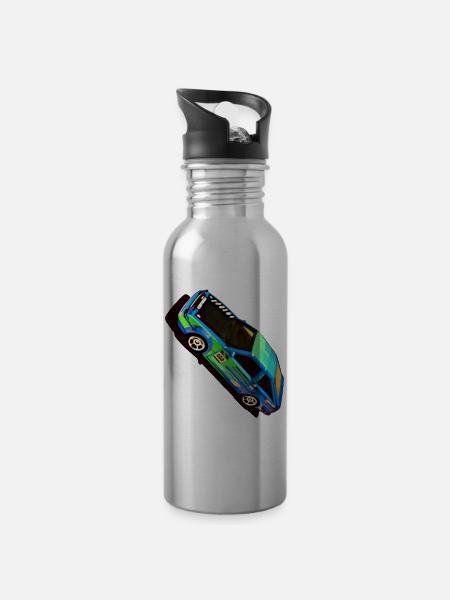 Drift Spielzeug 86 Trueno - Autos driften tuning - Trinkflasche mit integriertem Trinkhalm - Lightsilver
