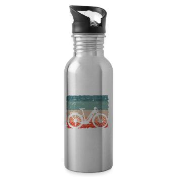EBike Elektrofahrrad Ebike Geschenk Pedelec Lustig - Trinkflasche mit integriertem Trinkhalm - Lightsilver - Rechts
