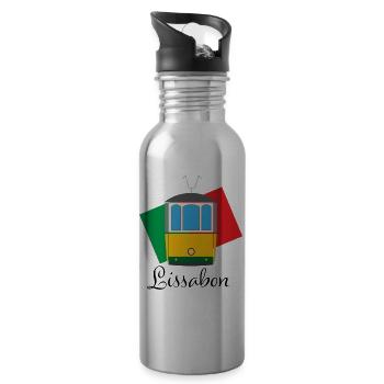 Lisbon - Water bottle with straw - silver - Right